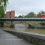 Die Eisenbahnbrücke über den Inn