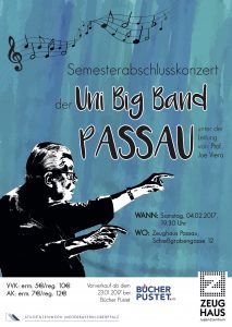 Plakat Abschlusskonzert der Uni Big Band