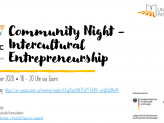 Flyer Virtual Community Night - Intercultural Entrepreneurship