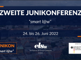 Banner Zweite Junikonferenz "smart law" 24. bis 26. Juni 2022