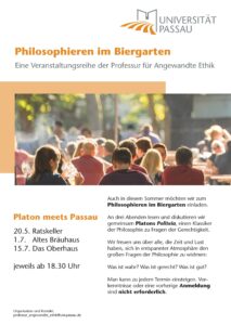 Infoflyer Philosophieren im Biergarten