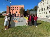 Erasmus exchange students on Innwiese